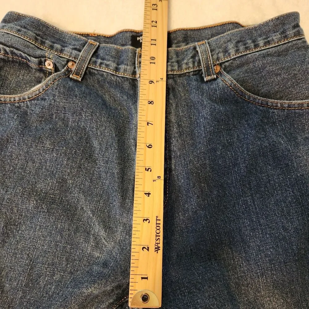 Y2K Polo Jeans Co Boys 20 Blue Denim Jeans Straight Leg Ralph Lauren 30x29.5 Vtg